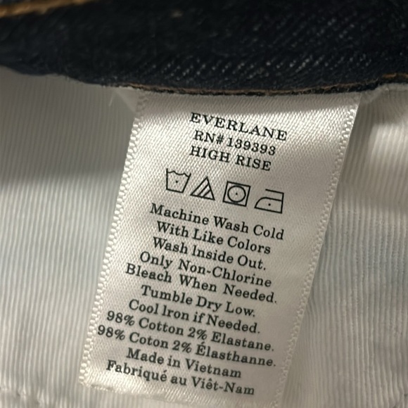 Everlane Minimalist High Rise Skinny Ankle Classic Jeans Dark Wash Size 26 - Picture 9 of 12